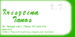 krisztina tanos business card